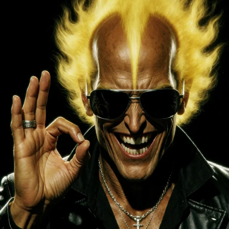 Esoteric Galosengen Portait Of A Grinning Man With Sunglasse...