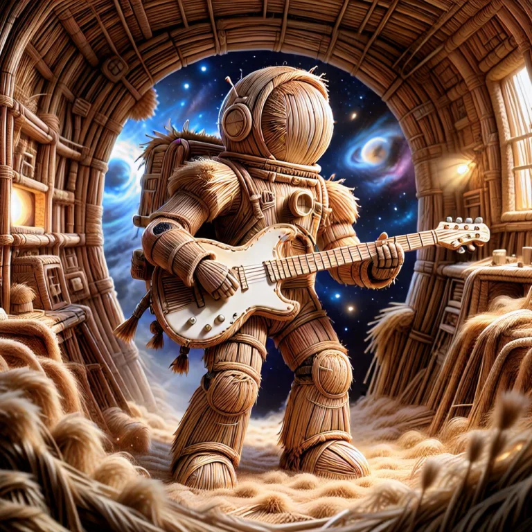 A Detailed Sculpture Of An Astronaut Inside A Spaceship, Cra...