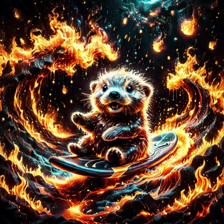A Spectacular, High-action Digital Illustration Of A Cute Ba...