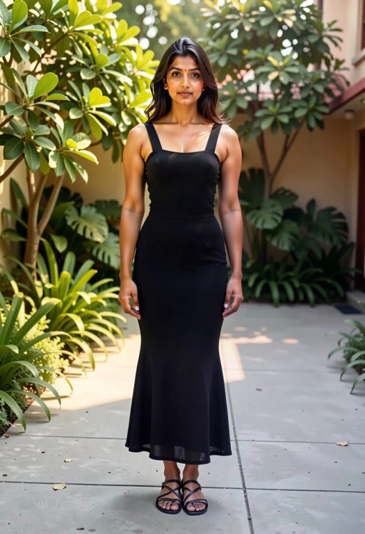 A Full-length Portrait Of The Same Indian Woman Standing Out...