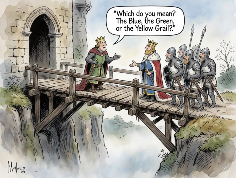 A Single-panel Sophisticated Medieval Absurdist Editorial Ca...