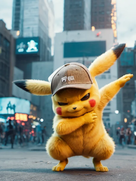 Score9, Score8up, Score7up, Pikachu, Outstretched Arm, Squat...