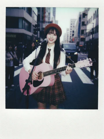 Polaroid, Vintage Polaroid Style Street Performance A Cheerf... — Stable Diffusion AI Prompt: Polaroid, vintage Polaroid style Street Performance: "A cheerful idol performing...
