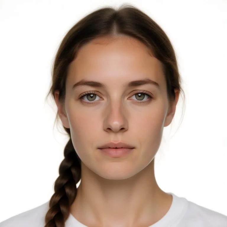 This Is A High-resolution Photograph Of A Young Woman With A...