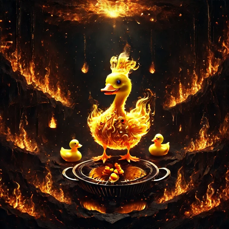 Flamecat Chef Grilling Rubber Ducks, In A Kitchen In Hell, S...