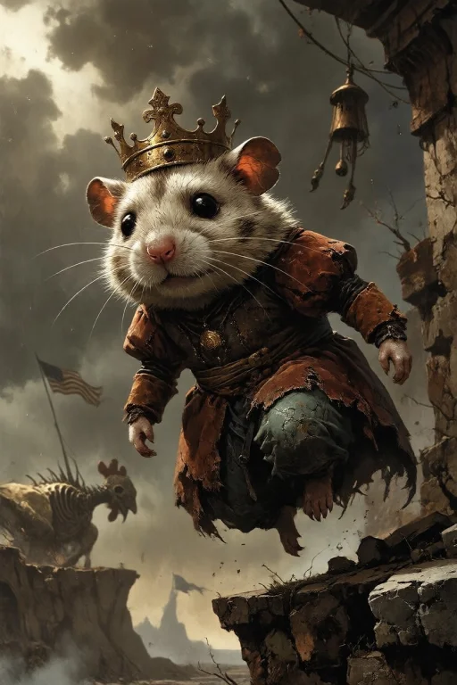 Creepycutemagic, A Royal Hamster With Pale, Coarse Fur And H...