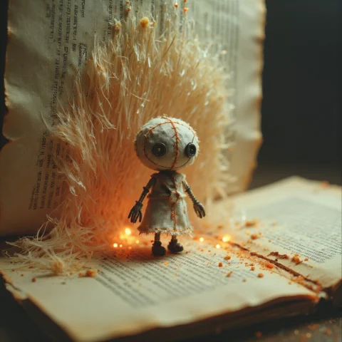 Tinydaal, Luminal Neo-noir Movie Still, Microscopic Still-li... — FLUX AI Prompt: TinyDaal, Luminal Neo-Noir Movie Still, microscopic still-life of a tiny cloth-a...