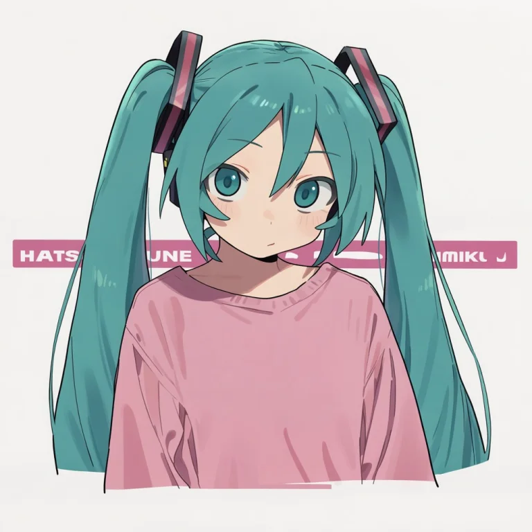 Sbtn25style, Hatsune Miku, 1girl, Solo, Casual Clothes, Uppe...