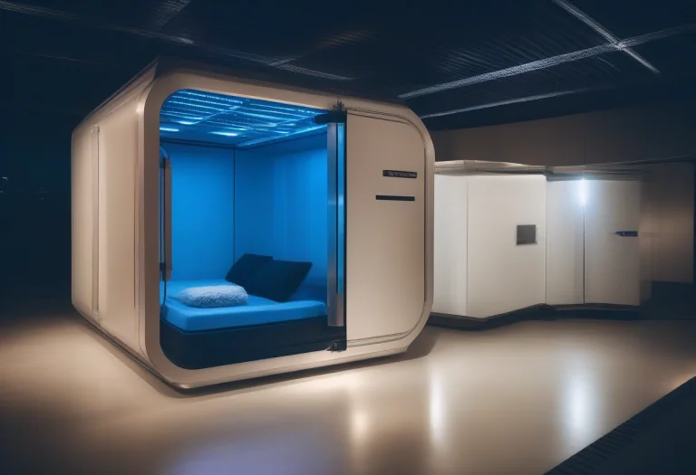 Masterpiece, Best Quality, A Cryosleep Chamber Humming With...