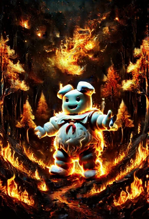 Bibendumchamallow1024, A Marshmallow Man Dancing In A Forest...