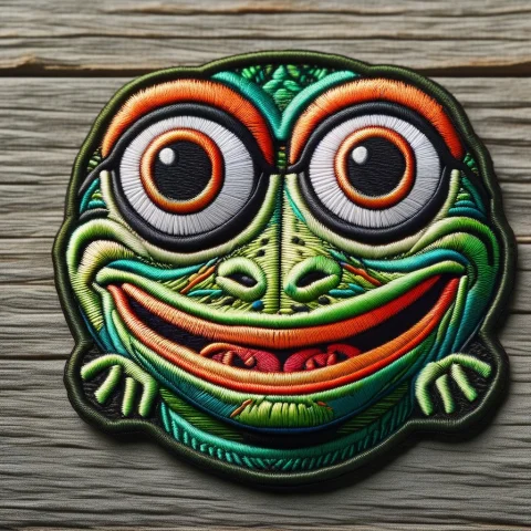 Ral-embroideredpatch, Pepe The Frog, Classic Pepe Face Rende... — SDXL AI Prompt: ral-embroideredpatch, pepe the frog, classic pepe face rendered as a detailed em...