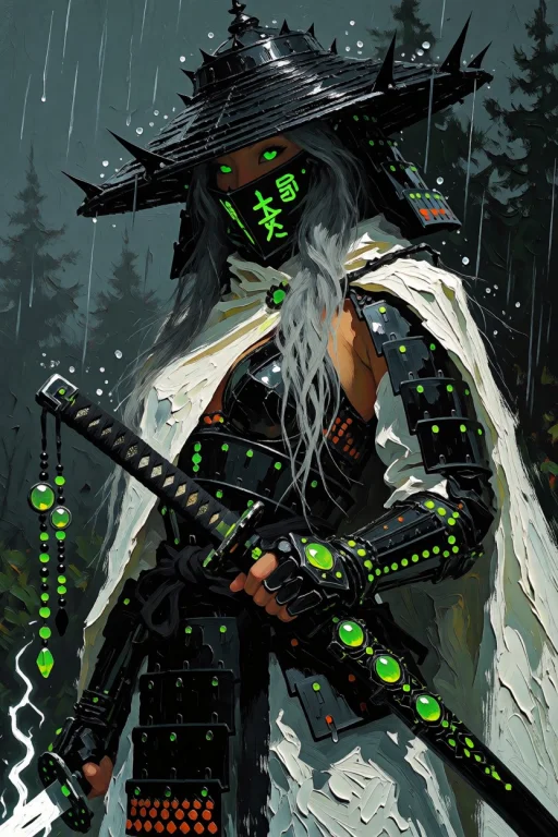 Skswoman. Njsw33t, The Painting Style Is Highly Textured, Wi...