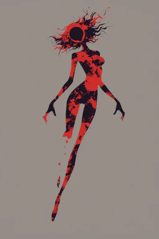 Horror Theme, Minimalism1.3, Solo, 1girl, No Humans, Dynamic...