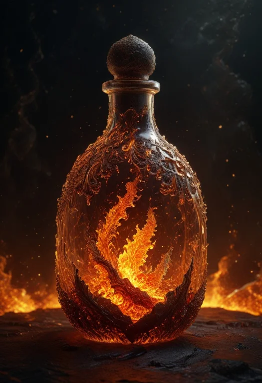 Flowing Flames ,glowing Embers,orange And Yellow Hues ,dark...