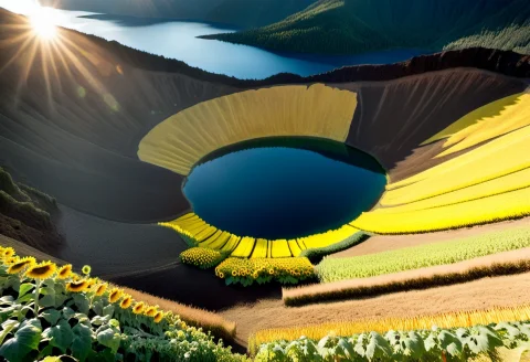 Masterpiece, Best Quality, Nature Landscape, Volcanic Crater... — SDXL AI Prompt: masterpiece, best quality, nature landscape, volcanic crater lake, no humans, st...