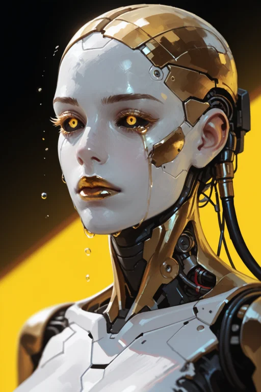Mechanical Parts, Solo, Damaged, Android, Science Fiction, C...