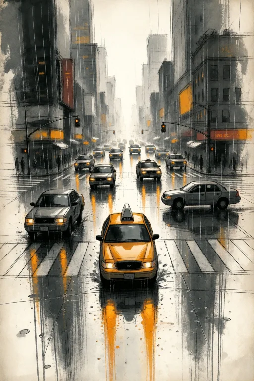 Strangedaal. Subject A Busy City Intersection, Blurred Backg...