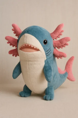 Ikea Blahaj Shark If It Were An Axolotl Instead — Stable Diffusion AI Prompt: ikea blahaj shark if it were an axolotl instead