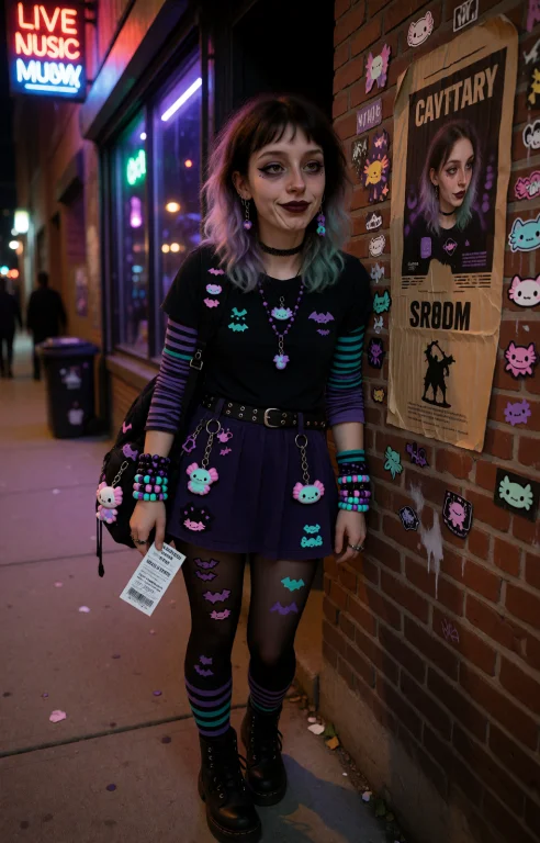 Nellyfraser, Standing Outside A Small Live-music Venue At Ni...