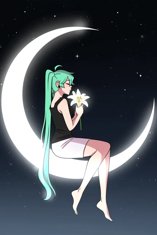 Highres, Absurdres,pookiesenpai A Woman With Mint-green Hair...