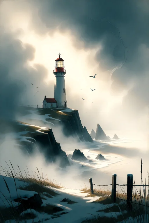 Strangedaal. A Photorealistic Coastal Scene Of A Solitary Wh...