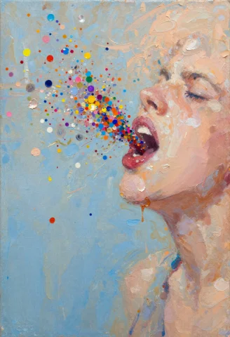 Oil Painting On Canvas, Canvas Texture, Thick Brushstrokes,... — Stable Diffusion AI Prompt: Oil painting on canvas, canvas texture, thick brushstrokes, painterly, impressio...