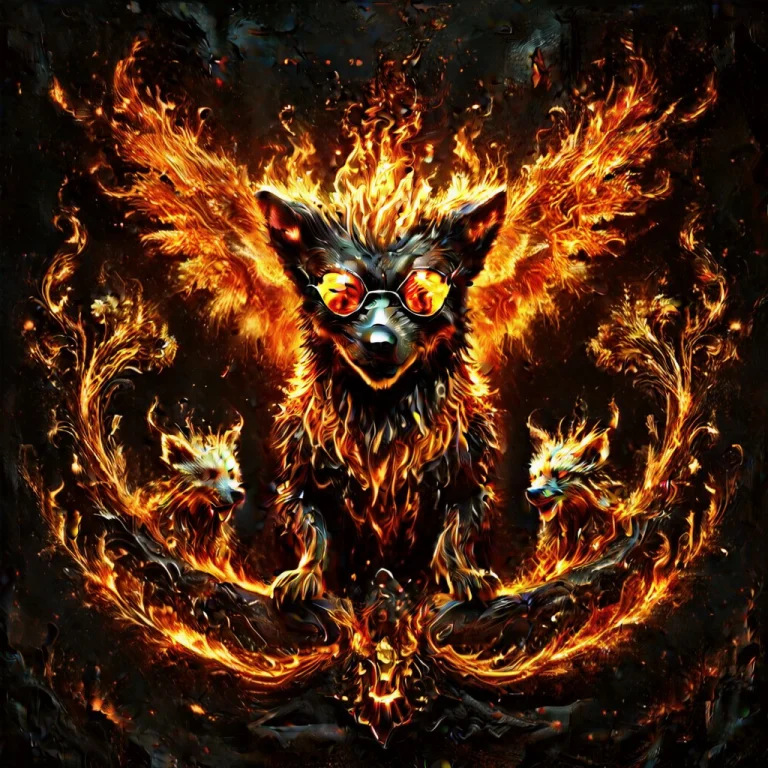 An Epic, Ultra-vibrant Dark Fantasy Crest Featuring A Three-...