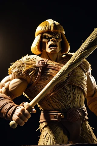 A Very Angry He-man Holding A Baseball Bat With An Angry Exp... — SDXL AI Prompt: A very angry he-man holding a baseball bat with an angry expression. Dramatic sc...