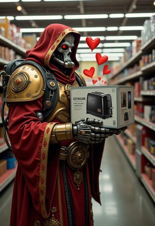 A Highly Detailed Depiction Of A Warhammer 40k Techpriest St...