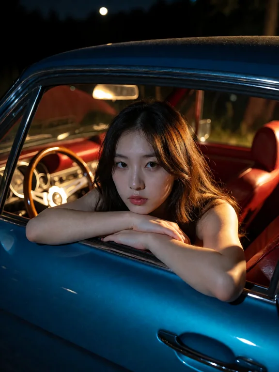 A Nostalgic, Sun-drenched Portrait Of An Attractive Young Ea...