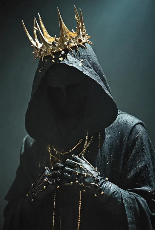 A Hyper-realistic Gothic, Forward Facing Portrait Of A Myste...