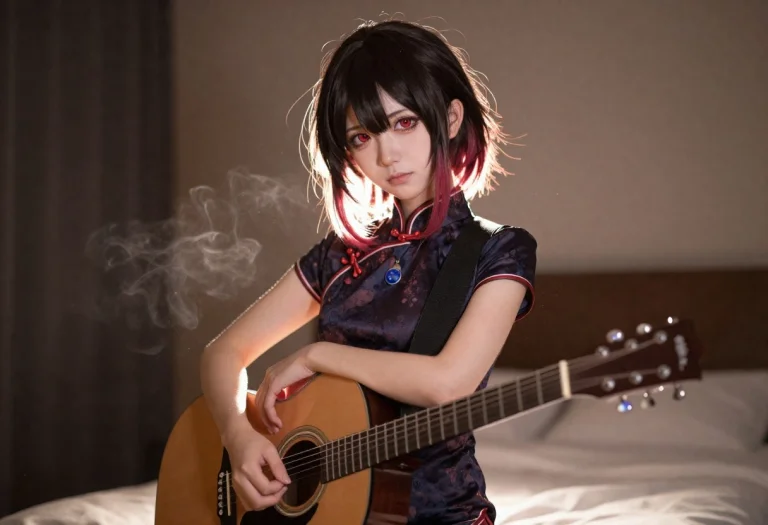 1girl, Solo, Shoulder-length Hair, Heterochromia, Cheongsam,...