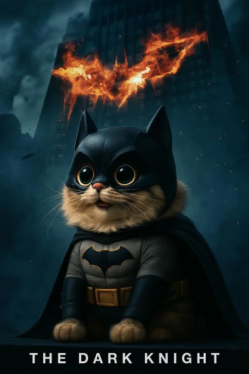 Generate Me A Cute Fluffy Happy Cat With Big Eyes Dressed As...