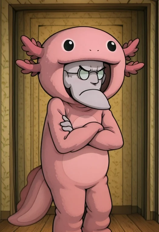 Embeddingillusp0s, Axolotl Costume, Solo, 1boy, Eustace, Bag...