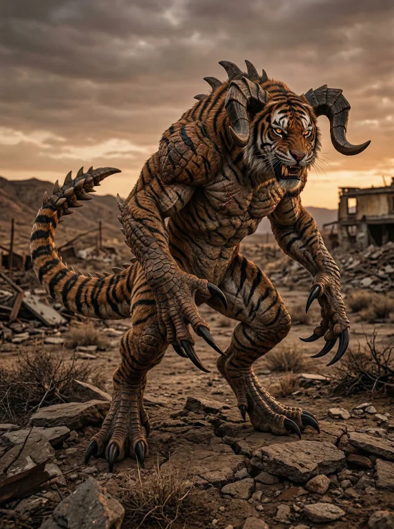 What Would The Crossbreed Of A Tiger And A Deathclaw Look Li...