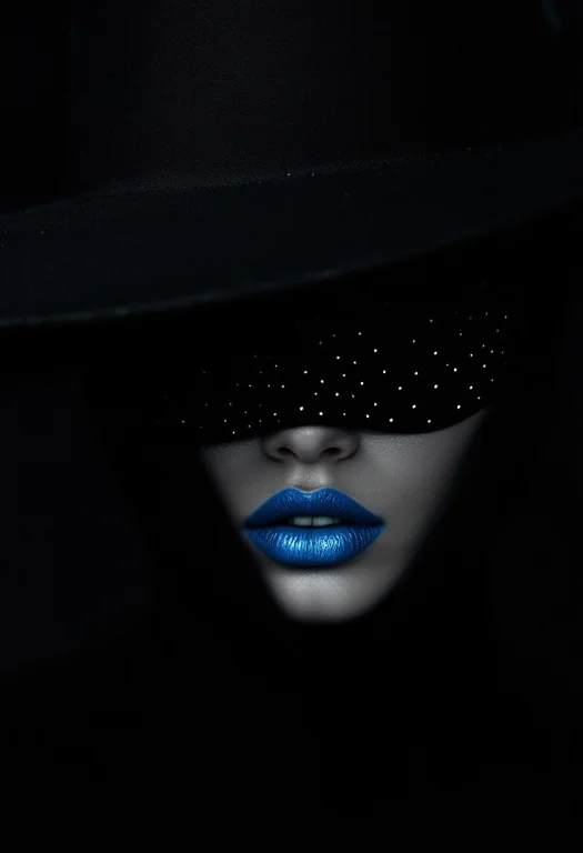 A Digital Artwork Of A Mysterious Figure Wearing A Large, Wi...