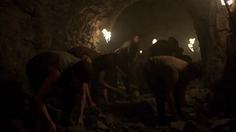 Rgnfr2002, A Group Of Shirtless Men Are Hunched Over, Labori...