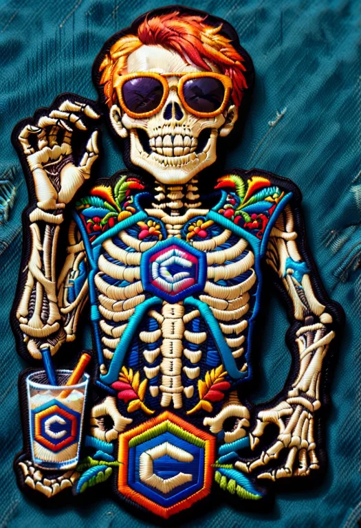 Ral-embroideredpatch, Civitailogo, Skeleton, Sunglasses, The...