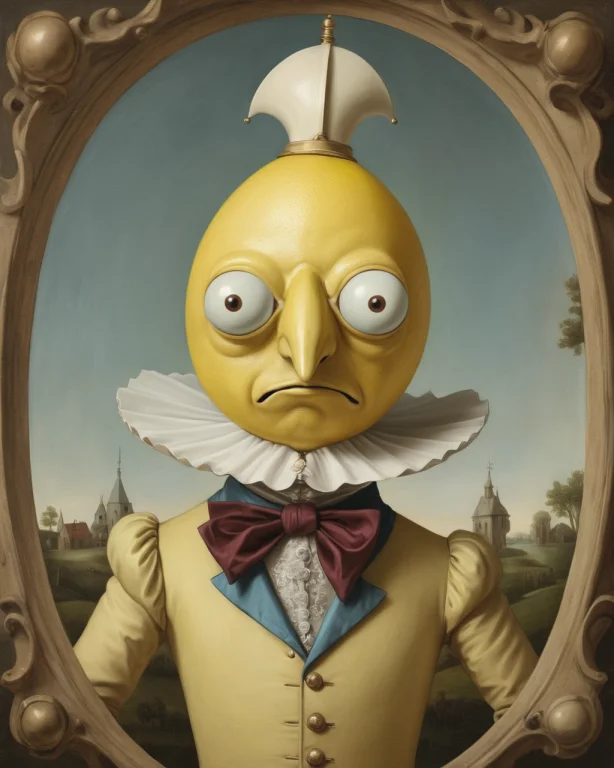 Earl Of Lemongrab, Caricature, Hieronymus Bosch Style, Rococ...