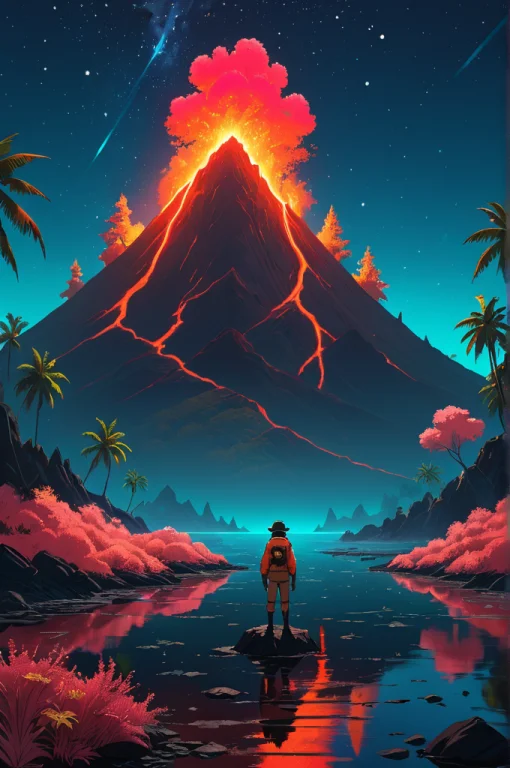 Control Mixed With Firewatch, Landscape, Shimmering Stars, V...