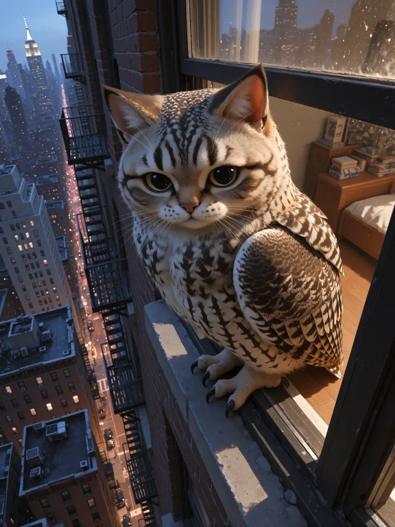 Df5tyle, Meowl, The Surreal Cat-owl Creature Known As The Ca...