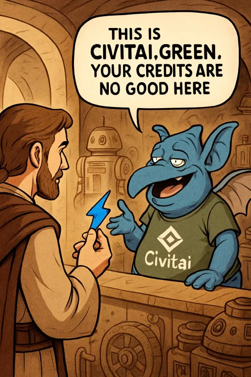 Generate Me A Funny Cute Comic Image. It Depicts A Blue Toyd...