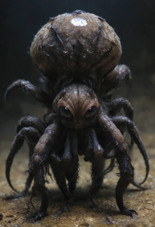A New Animal, Hybrid Between A Creepy Black Octopus1.1 And A...