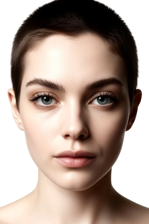 Woman Face Closeup, Very Short Hair, , Superbly Written, Mul...