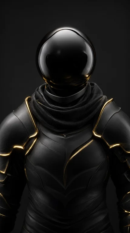 A Hyperrealistic Digital Portrait Depicting A Faceless Ether...