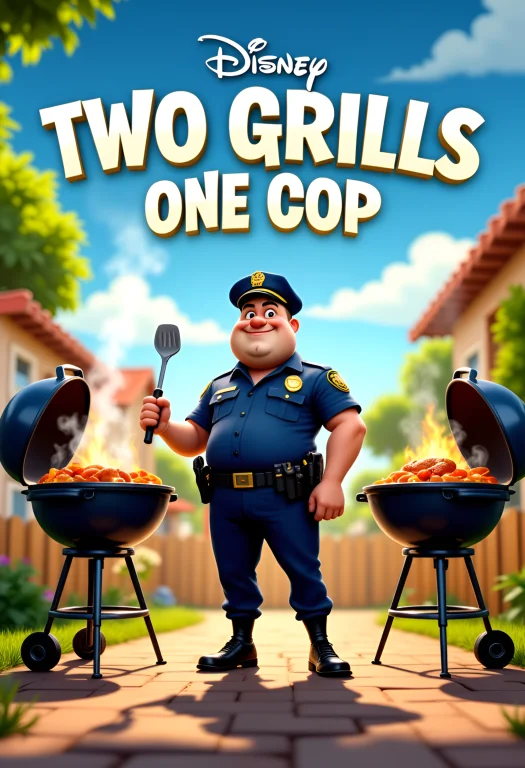 Create A Disney Pixar-style Movie Poster Titled Two Grills,...