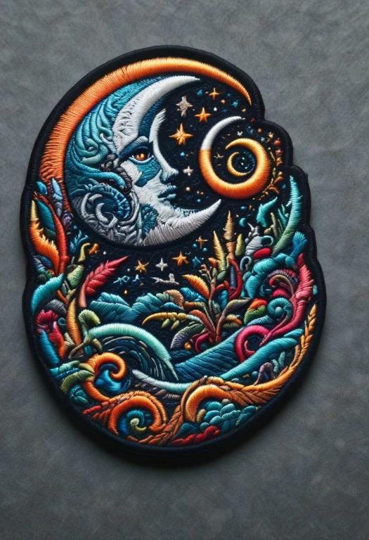 Ral-embroideredpatchc ,.embroidered Patch Of, Surrealist , ,...