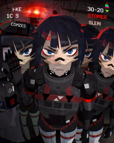 Star Replika Angry, Security Camera Still, The Star Unit Sta... — Stable Diffusion AI Prompt: STAR Replika angry, security camera still, the STAR unit standing far too close...