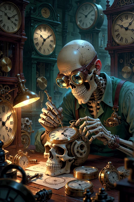 , Boneswm, An Artisan Clockmaker Shop With Hundreds Of Tiny...