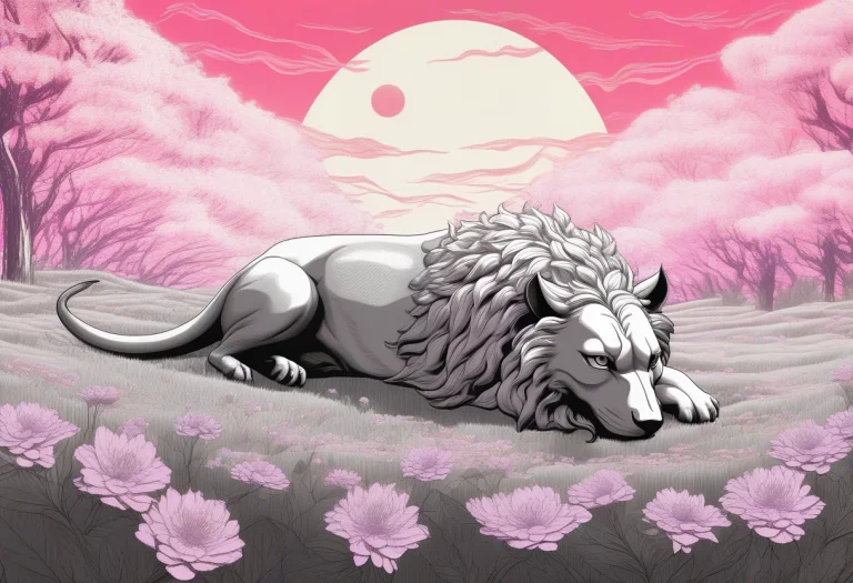 Best Quality, Highly Detailed, A Chimera Drowsing In A Field...